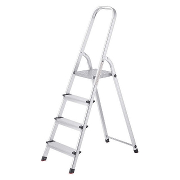 Show details for Jinmao Aluminum 4 Steps Household Step Ladder 150 kg, JMA017104 Picture of Jinmao Aluminum 4 Steps Household Step Ladder 150 kg, JMA017104