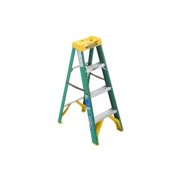Show details for Jinmao 4 Step Fiberglass 5' Step Ladder 225 lbs Green, JMFM22104II Picture of Jinmao 4 Step Fiberglass 5' Step Ladder 225 lbs Green, JMFM22104II