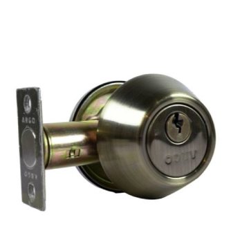 Show details for Argo Deadbolt Single Cylinder Antique Brass, ARG2001US5 Picture of Argo Deadbolt Single Cylinder Antique Brass, ARG2001US5