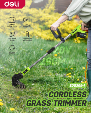 Show details for Deli Cordless Grass Trimmer EDG305-1 Picture of Deli Cordless Grass Trimmer EDG305-1