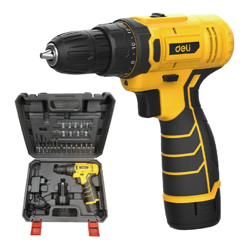 Picture of Deli Lithium-Ion Cordless Drill Set EDL-DZ12-6A2