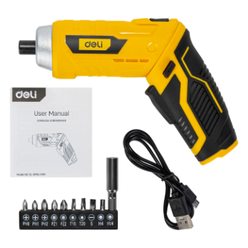 Show details for Deli Lithium-Ion Cordless Screwdriver EDL-DP04-E2B1 Picture of Deli Lithium-Ion Cordless Screwdriver EDL-DP04-E2B1