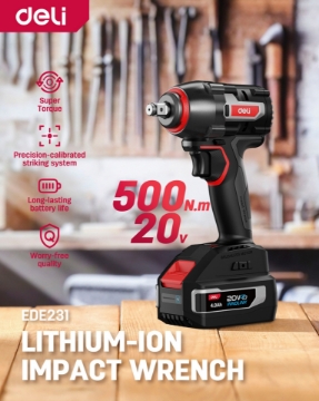 Show details for Deli Lithium-ion Impact Wrench EDE231 Picture of Deli Lithium-ion Impact Wrench EDE231