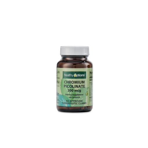 Picture of Healthy Options Chromium Picolinate 200mcg 100 Capsules