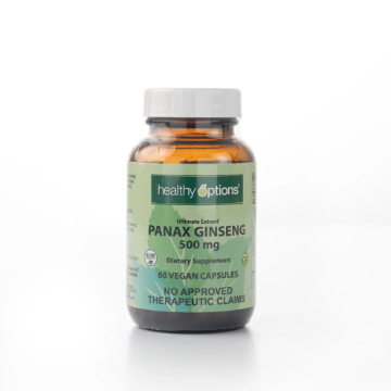 Picture of Healthy Options Panax Ginseng 500mg 60 Vegan Capsules
