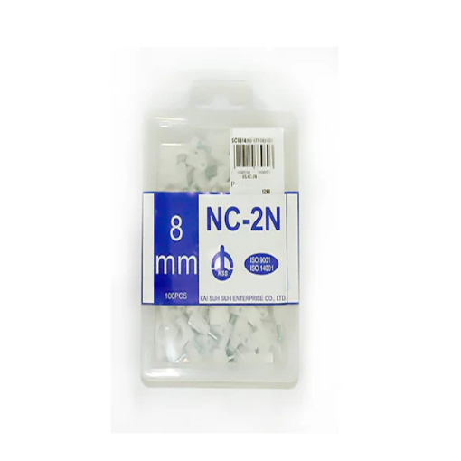 Picture of KSS  NAIL CABLE CLIP 2 100PCS WHITE KSNC2N