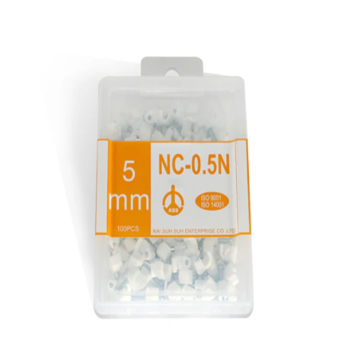 Picture of KSS  NAIL CABLE CLIP 1/2" 100-PC WHITE KSNC05N
